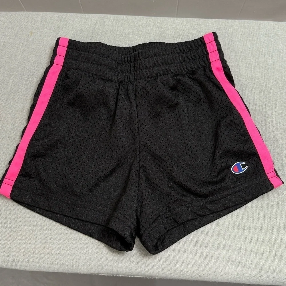 Champion | Black Shorts with Pink Stripes
